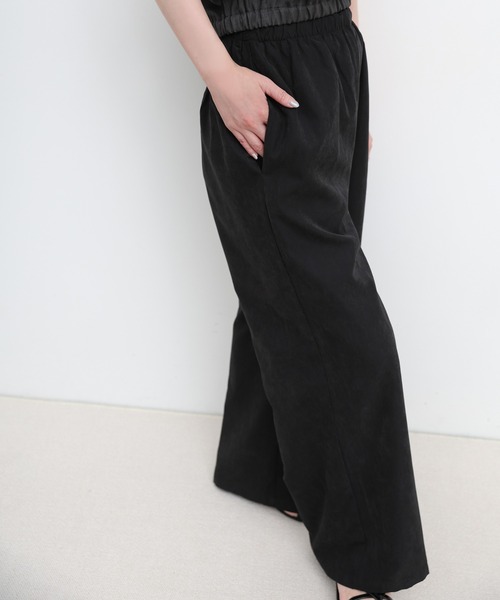 select MOCA（セレクトモカ）の「ピーチスキンリラックスワイドパンツ（その他パンツ・レディース・ブラウン/アイボリー/ブラック・LARGE/MEDIUM）」の9枚目の写真