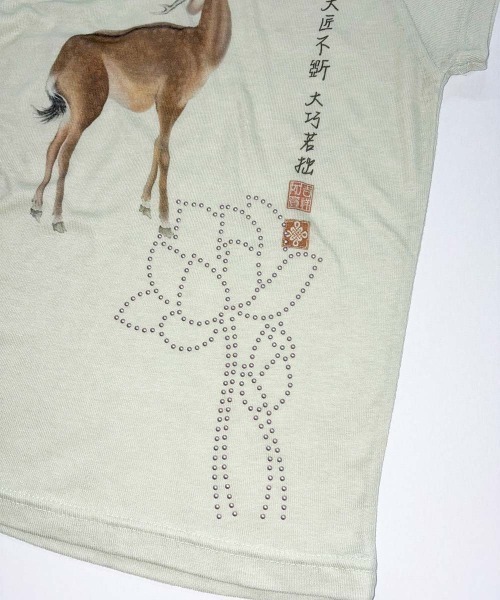 SCULPTOR(スカルプター)の「Zen Deer Tee(Tシャツ/カットソー・レディース・ミント/ホワイト・SMALL/MEDIUM/LARGE/X-SMALL)」の7枚目の写真