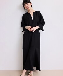 ADAM ET ROPE'（アダムエロペ）の「【WEB限定】リネンボリュームスリーブワンピース（ワンピース）」