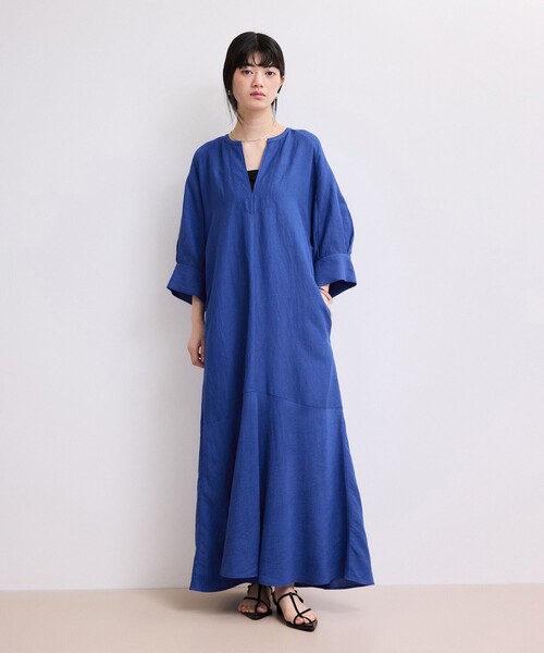 【新品】Adam et Rope リネン風 アシンメトリー ノースリーブ SALON adam et ropé(サロン アダム エ ロペ) / ラメノースリーブ