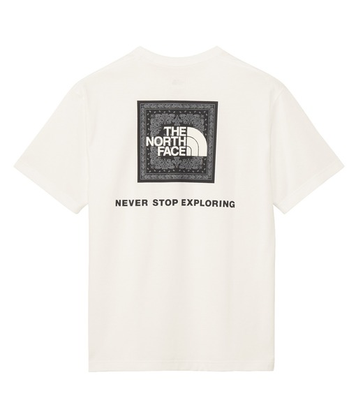 THE NORTH FACE（ザノースフェイス）の「ザ ノース フェイス THE NORTH FACE S/S Bandana Square Logo Tee ショートスリーブバンダナスクエアロゴティー（Tシャツ/カットソー・メンズ・ホワイト/ネイビー/ダークパープル/ブラック・S/M/L/LL/3L）」の2枚目の写真