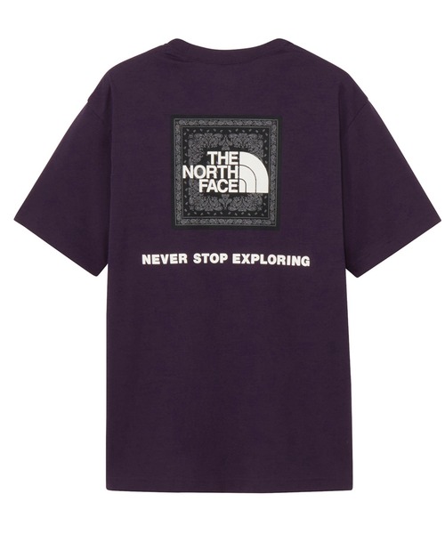THE NORTH FACE（ザノースフェイス）の「ザ ノース フェイス THE NORTH FACE S/S Bandana Square Logo Tee ショートスリーブバンダナスクエアロゴティー（Tシャツ/カットソー・メンズ・ホワイト/ネイビー/ダークパープル/ブラック・S/M/L/LL/3L）」の4枚目の写真