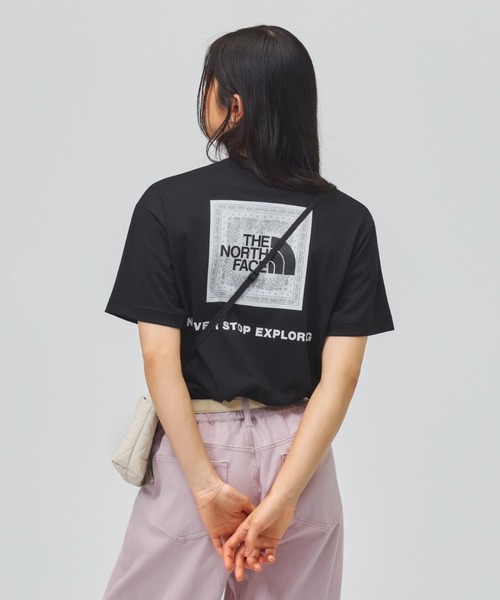 THE NORTH FACE（ザノースフェイス）の「ザ ノース フェイス THE NORTH FACE S/S Bandana Square Logo Tee ショートスリーブバンダナスクエアロゴティー（Tシャツ/カットソー・メンズ・ホワイト/ネイビー/ダークパープル/ブラック・S/M/L/LL/3L）」の7枚目の写真