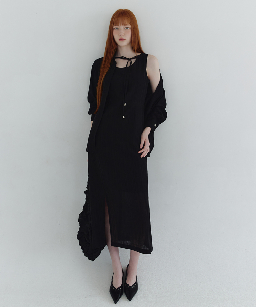 MICANE（ミケーネ）の「ビアストライプドレスシャツセットアップ（ワンピース・レディース・スカイブルー/ブラック/クリーム・SMALL/MEDIUM/LARGE/X-LARGE/XX-LARGE）」の11枚目の写真