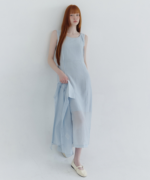 MICANE（ミケーネ）の「ビアストライプドレスシャツセットアップ（ワンピース・レディース・スカイブルー/ブラック/クリーム・SMALL/MEDIUM/LARGE/X-LARGE/XX-LARGE）」の7枚目の写真