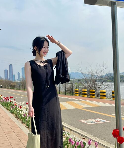 MICANE（ミケーネ）の「ビアストライプドレスシャツセットアップ（ワンピース・レディース・スカイブルー/ブラック/クリーム・SMALL/MEDIUM/LARGE/X-LARGE/XX-LARGE）」の13枚目の写真