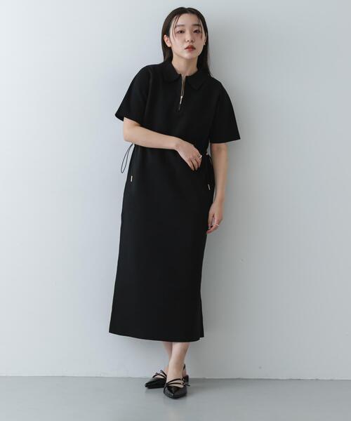 SENSE OF PLACE by URBAN RESEARCH(センスオブプレイスバイアーバンリサーチ)の「『洗濯可』フォルムニットワンピース(ワンピース・レディース・アイボリー/ブラック/ブラウン・S/ONE)」の9枚目の写真