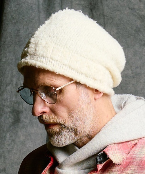 mko13614- fancy yarn roll beanie ニットキャップ(8998 wn10j)