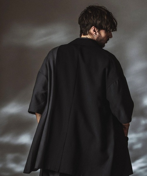 NO ID.(ノーアイディ)の「【NO ID.】Changing Long Jacket / チェンジング ロング ジャケット(テーラードジャケット・メンズ・その他23/グレー/ブラック・ONE SIZE)」の6枚目の写真