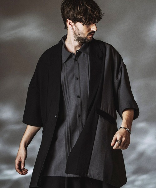NO ID.(ノーアイディ)の「【NO ID.】Changing Long Jacket / チェンジング ロング ジャケット(テーラードジャケット・メンズ・その他23/グレー/ブラック・ONE SIZE)」の7枚目の写真