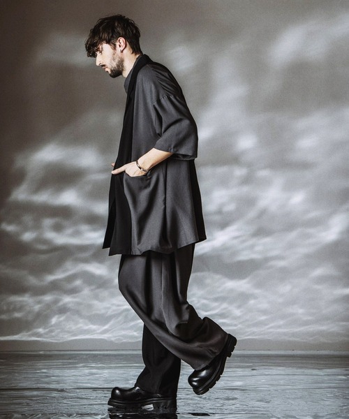 NO ID.(ノーアイディ)の「【NO ID.】Changing Long Jacket / チェンジング ロング ジャケット(テーラードジャケット・メンズ・その他23/グレー/ブラック・ONE SIZE)」の12枚目の写真