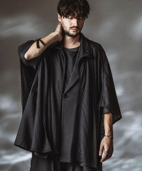 NO ID.(ノーアイディ)の「【NO ID.】Changing Long Jacket / チェンジング ロング ジャケット(テーラードジャケット・メンズ・その他23/グレー/ブラック・ONE SIZE)」の18枚目の写真