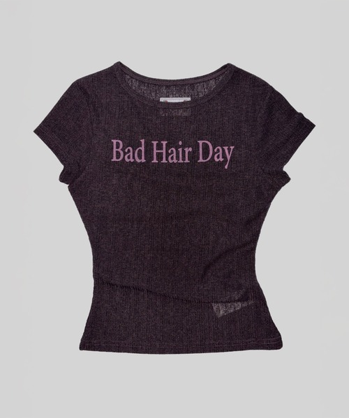 SCULPTOR(スカルプター)の「Bad Hair Day Baby Tee(Tシャツ/カットソー・レディース・ホワイト/ピンク/ブラウン・MEDIUM/SMALL/LARGE/X-SMALL)」の2枚目の写真