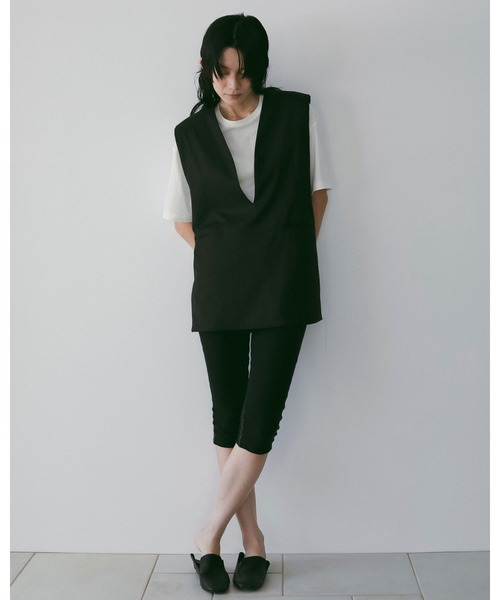 anuke（アンヌーク）の「Sheer Over T-Shirts（Tシャツ/カットソー・レディース・ホワイト/ブラック/ライトグリーン・FREE）」の5枚目の写真