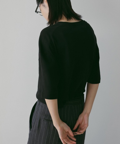 anuke（アンヌーク）の「Sheer Over T-Shirts（Tシャツ/カットソー・レディース・ホワイト/ブラック/ライトグリーン・FREE）」の10枚目の写真