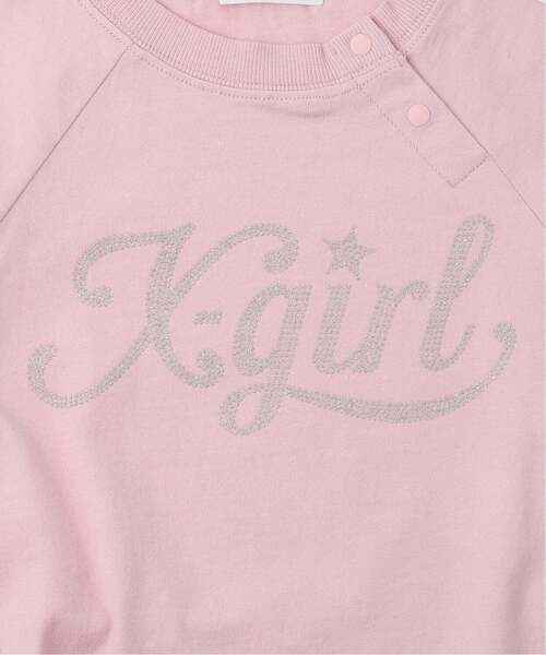 X-girl Stages(エックスガールステージス)の「ラメロゴ半袖Tシャツ+ラインプリーツスカート セット(セットアップ・キッズ・ブラック/ピンク・110cm/140cm/130cm/100cm/90cm/120cm)」の12枚目の写真