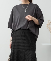 オーバーサイズコットンパネルTシャツ