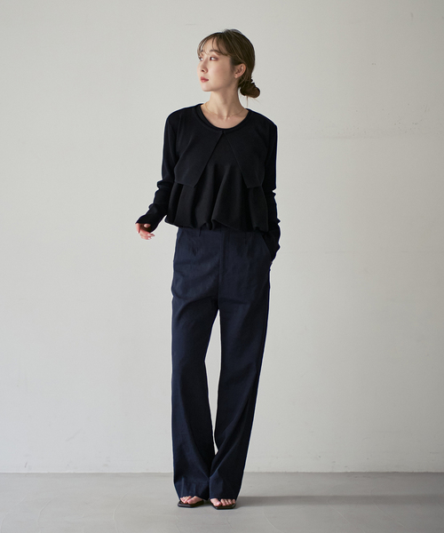 Noble(ノーブル)の「【洗える】ELENI/エルニ マイクロミニレングスカーディガン(カーディガン/ボレロ・レディース・ホワイト/ブラック・FREE)」の10枚目の写真