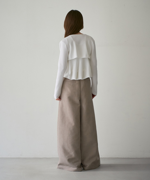 Noble(ノーブル)の「【洗える】ELENI/エルニ マイクロミニレングスカーディガン(カーディガン/ボレロ・レディース・ホワイト/ブラック・FREE)」の15枚目の写真