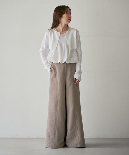 Noble(ノーブル)の「【洗える】ELENI/エルニ マイクロミニレングスカーディガン(カーディガン/ボレロ・レディース・ホワイト/ブラック・FREE)」の19枚目の写真