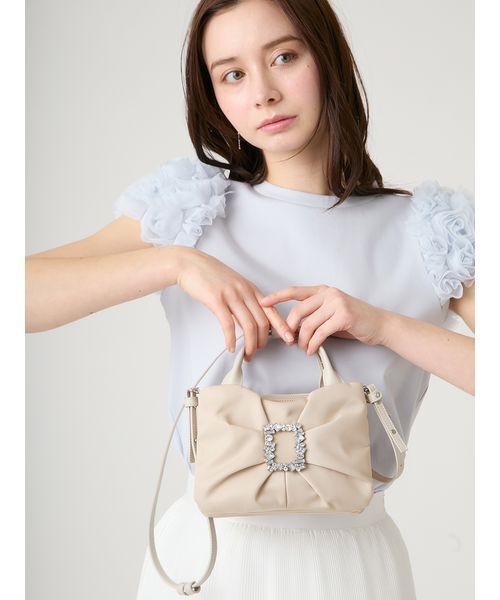 CELFORD(セルフォード)の「ビジュー付きリボンショルダーバッグ(ショルダーバッグ・レディース・ブラック/サックスブルー/ベージュ・F)」の22枚目の写真