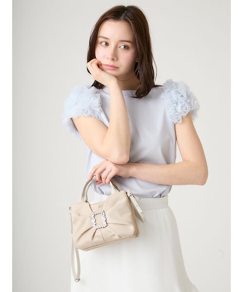 CELFORD(セルフォード)の「ビジュー付きリボンショルダーバッグ(ショルダーバッグ・レディース・ブラック/サックスブルー/ベージュ・F)」の21枚目の写真