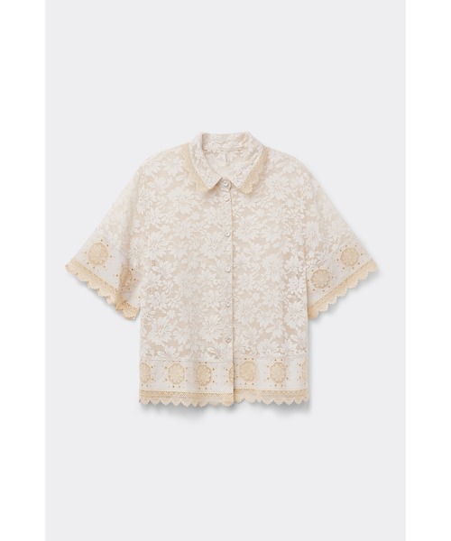 Intimissimi(インティミッシミ)の「Midsummer Dream レース ショートスリーブ シャツ(シャツ/ブラウス・レディース・クリーム・S/M/L)」の3枚目の写真