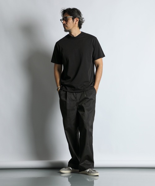 The DUFFER of ST.GEORGE(ザダファーオブセントジョージ)の「SILICON BIO SHALLOW V NECK S/SL TEE:シリコンバイオ加工 シルキータッチ 浅Vネック Tシャツ(Tシャツ/カットソー・メンズ・チャコールグレー/ブラック/ホワイト・MEDIUM/SMALL/X-LARGE/LARGE)」の7枚目の写真