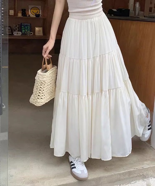 Flugge(フラッジー)の「ティアードロングスカート(スカート・レディース・アイボリー/ブラック・MEDIUM/LARGE)」の14枚目の写真