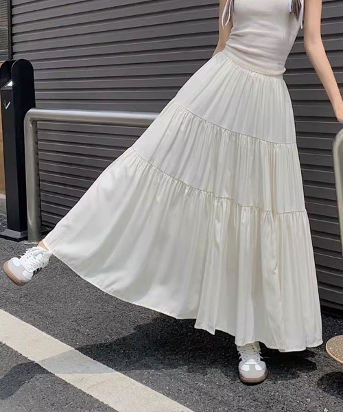 Flugge(フラッジー)の「ティアードロングスカート(スカート・レディース・アイボリー/ブラック・MEDIUM/LARGE)」の17枚目の写真