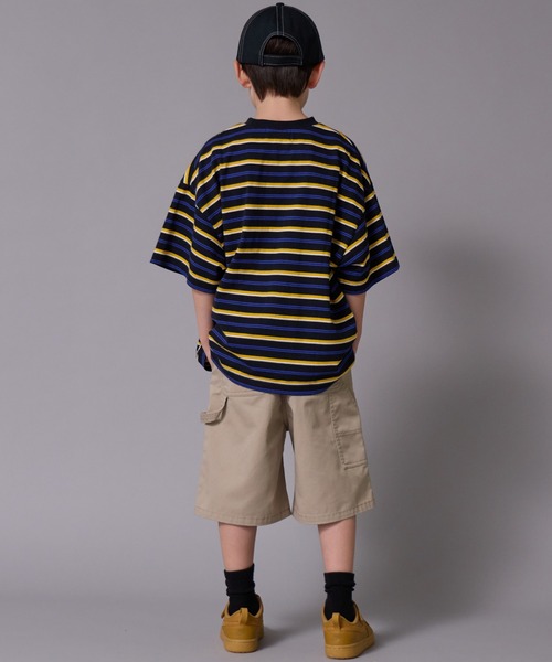 PAIRMANON STREET(ペアマノンストリート)の「【100~160cm】アソート ペインターハーフパンツ【PAIRMANON STREET】(その他パンツ・キッズ・パープル系その他/ブラック系その他/ブラック/ブルー系その他/ベージュ・160/150/140/130/120/110/100)」の3枚目の写真