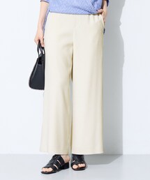 【SETUP可能／快適／シワになりにくい】リネンライクワイドパンツ