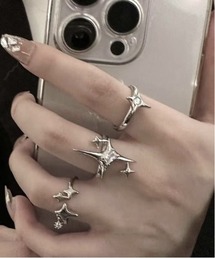 tunee（チュニー）の「Y2K シルバーリング 3点セット(BDS)（リング）」