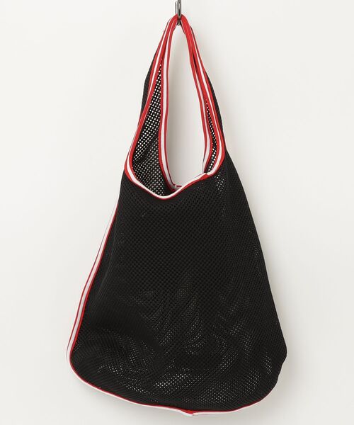 OUTDOOR PRODUCTS(アウトドアプロダクツ)の「(OUTDOOR)TAPE MESH TOTE(ショルダーバッグ・レディース・ブラック/ホワイト・ONE SIZE)」の12枚目の写真