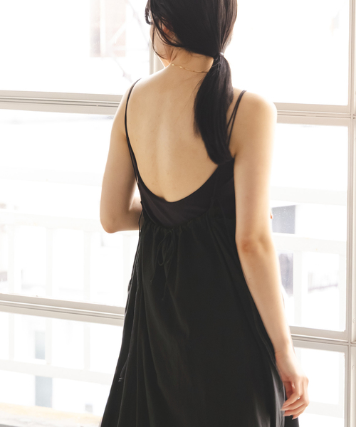 normment(ノーメント)の「【洗える】normment/ノーメント COTTON RAYON CAMI DRESS(ワンピース・レディース・カーキ/ブラック・FREE)」の12枚目の写真