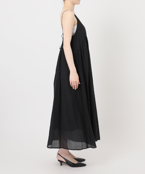 normment(ノーメント)の「【洗える】normment/ノーメント COTTON RAYON CAMI DRESS(ワンピース・レディース・カーキ/ブラック・FREE)」の3枚目の写真