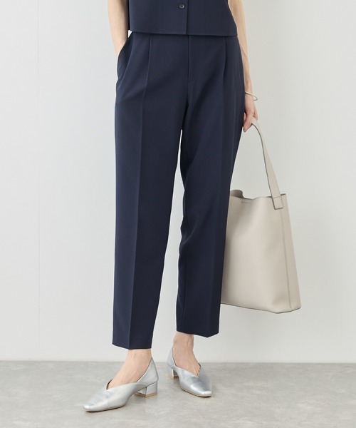 ROPE' PICNIC(ロペピクニック)の「リネンライクシリーズ ドライタッチテーパードパンツ/UVカット・接触冷感・防シワ(その他パンツ・レディース・グレー系その他/ネイビー/ブラウン・S/L/M)」の3枚目の写真