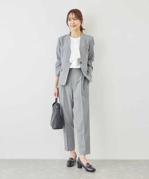 ROPE' PICNIC(ロペピクニック)の「リネンライクシリーズ ドライタッチテーパードパンツ/UVカット・接触冷感・防シワ(その他パンツ・レディース・グレー系その他/ネイビー/ブラウン・S/L/M)」の9枚目の写真
