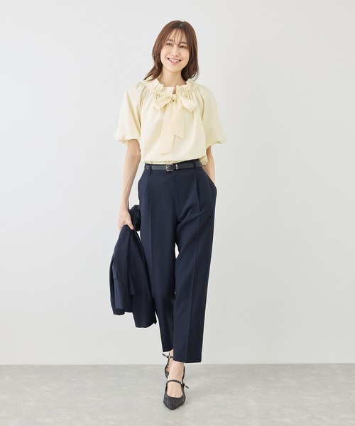 ROPE' PICNIC(ロペピクニック)の「リネンライクシリーズ ドライタッチテーパードパンツ/UVカット・接触冷感・防シワ(その他パンツ・レディース・グレー系その他/ネイビー/ブラウン・S/L/M)」の20枚目の写真