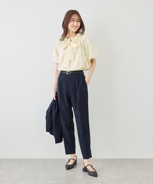 ROPE' PICNIC(ロペピクニック)の「リネンライクシリーズ ドライタッチテーパードパンツ/UVカット・接触冷感・防シワ(その他パンツ・レディース・グレー系その他/ネイビー/ブラウン・S/L/M)」の21枚目の写真
