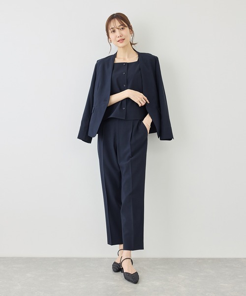 ROPE' PICNIC(ロペピクニック)の「リネンライクシリーズ ドライタッチテーパードパンツ/UVカット・接触冷感・防シワ(その他パンツ・レディース・グレー系その他/ネイビー/ブラウン・S/L/M)」の22枚目の写真