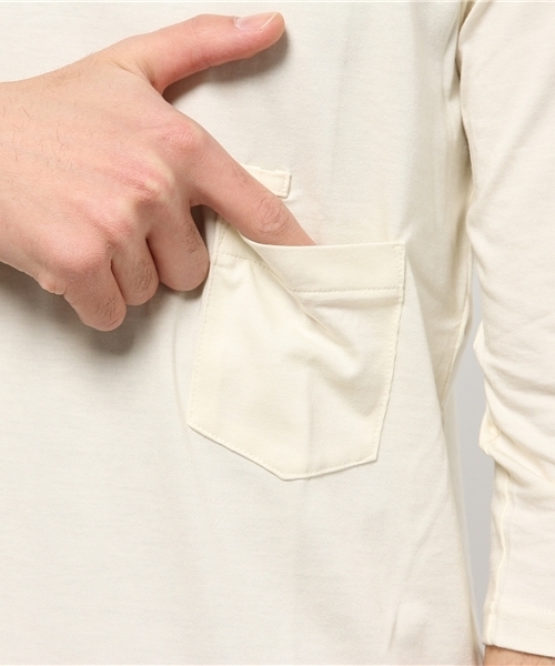 FACTOTUM（ファクトタム）の「【VALLIS】バイオシルキーシリーズ　7分袖カットソー（Tシャツ/カットソー・メンズ・クリーム/ブルー/レッド/ブラック/パープル/イエロー/ピンク/オレンジ/ベージュ・46/48/44）」の14枚目の写真