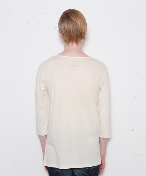 FACTOTUM（ファクトタム）の「【VALLIS】バイオシルキーシリーズ　7分袖カットソー（Tシャツ/カットソー・メンズ・クリーム/ブルー/レッド/ブラック/パープル/イエロー/ピンク/オレンジ/ベージュ・46/48/44）」の11枚目の写真