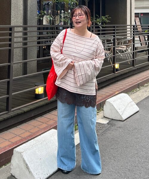 yuyukekelife監修】欲張りライトオンスデニムワイドパンツ（その他
