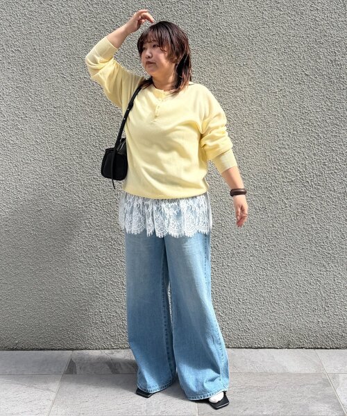 yuyukekelife監修】欲張りライトオンスデニムワイドパンツ（その他