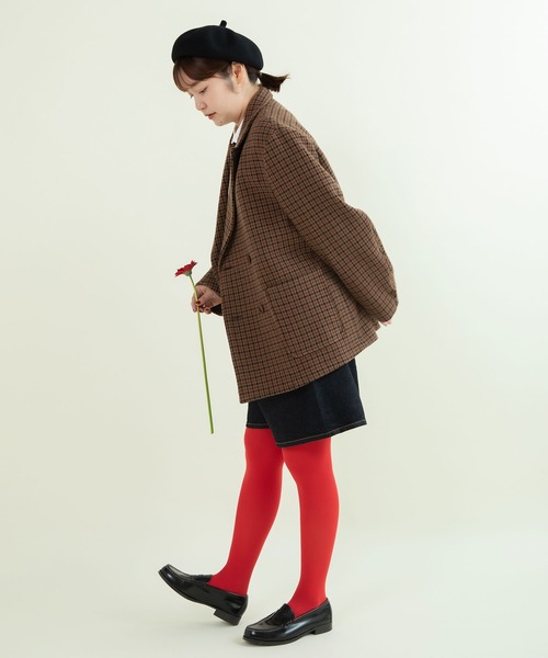 CHILD WOMAN(チャイルドウーマン)の「先染めウール ダブルジャケット(テーラードジャケット・レディース・ダークブラウン・FREE)」の10枚目の写真