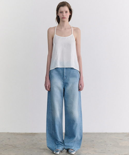 ANDNEEDS(アンドニーズ)の「Erra line wide pants (light blue)(デニムパンツ・レディース・その他・SMALL/MEDIUM/LARGE)」の4枚目の写真