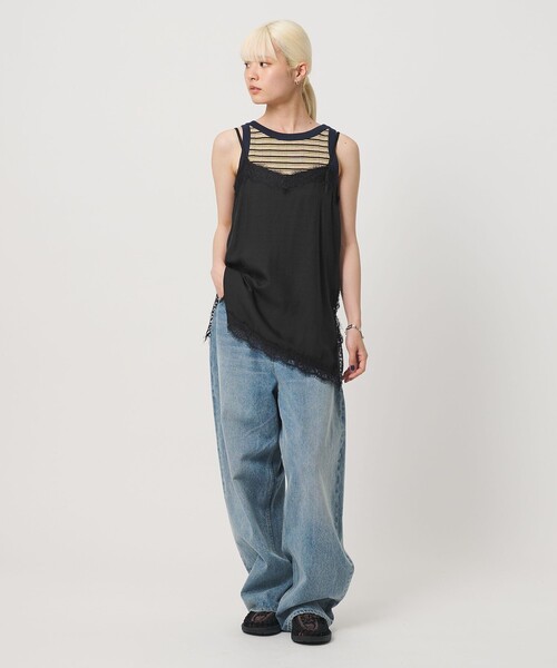 BEAUTY&YOUTH UNITED ARROWS(ビューティーアンドユースユナイテッドアローズ)の「<Artlove>ALINA レース キャミソール(キャミソール・レディース・オフホワイト/ブラック・36)」の2枚目の写真