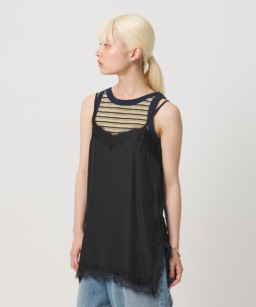 BEAUTY&YOUTH UNITED ARROWS(ビューティーアンドユースユナイテッドアローズ)の「<Artlove>ALINA レース キャミソール(キャミソール・レディース・オフホワイト/ブラック・36)」の3枚目の写真