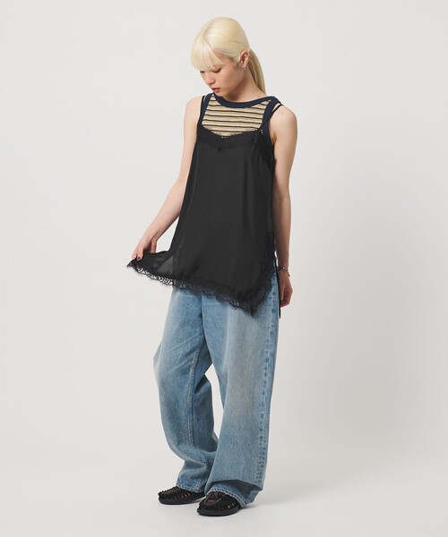 BEAUTY&YOUTH UNITED ARROWS(ビューティーアンドユースユナイテッドアローズ)の「<Artlove>ALINA レース キャミソール(キャミソール・レディース・オフホワイト/ブラック・36)」の5枚目の写真